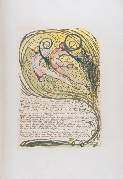 "Enitharmon aludt...", 10. tábla az "Európa: Jóslat" című könyvből, 1794 (domborműves rézkarc sötétbarnával nyomtatva) alkotó: William Blake